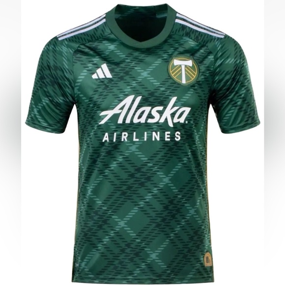 Adidas 2023-24 Portland Timbers MLS Stadium Home Soccer Jersey M